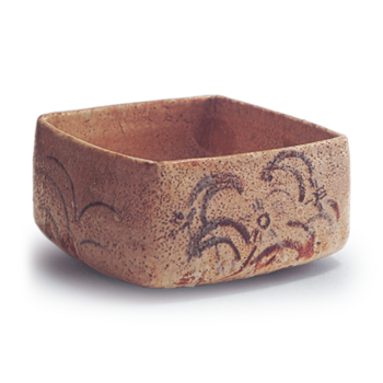 Shino mukōzuke bowl with autumn grass design