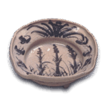 Shino muközuke dish with horsetail design