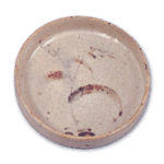 Shino mukozuke dish with miscanthus design