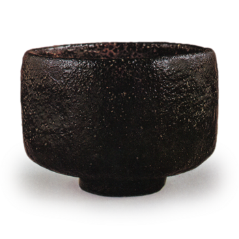 Chōjirō: tea bowl, known as "Kitano-guro", Black Raku