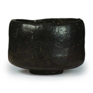 Chōjiro: tea bowl, known as "Ama-dera", Black Raku