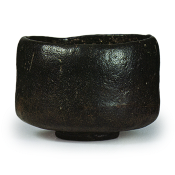 Chōjiro: tea bowl, known as "Ama-dera", Black Raku