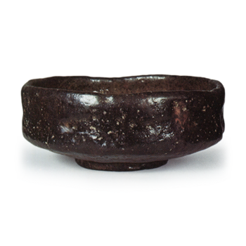 Chōjirō: shallow tea bowl, known as "Oki-no-shima", Black Raku