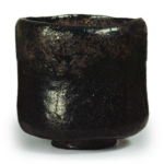 Chōjiro: cylindrical tea bowl, Black Raku