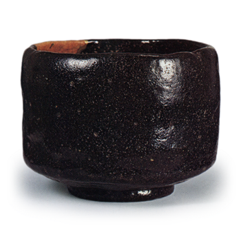Sömi: tea bowl, known as "Wabi-no-Tomo", Black Raku