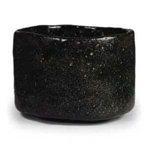 Tea bowl, known as "Chikara-ashi", Black Raku, "Doan-guro"