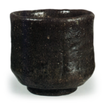 Chōjiro: cylindrical tea bowl, known as "Kirigirisu", Black Raku