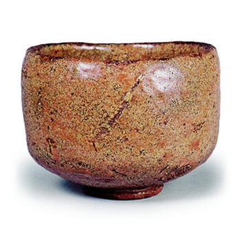Attibuted to Jōkei: tea bowl, known as "Kote-maki", Red Raku
