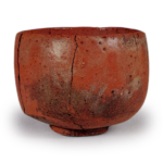 Kõetsu: tea bowl, known as "Bishamondo", Red Raku