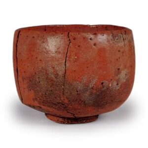 Kõetsu: tea bowl, known as "Bishamondo", Red Raku