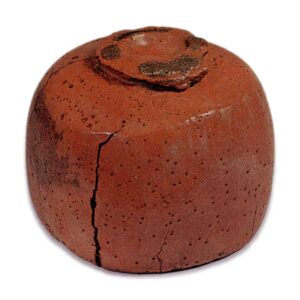 Kõetsu: tea bowl, known as "Bishamondo", Red Raku