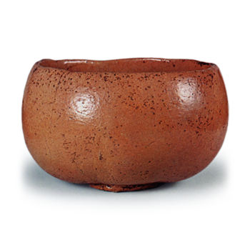 Kõetsu: tea bowl, known as "Jukushi", Red Raku