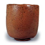 Kõetsu: cylindrical tea bowl, Red Raku