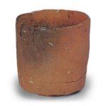 Kõetsu: cylindrical tea bowl, known as "Seppen", Red Raku