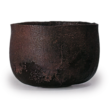 Kõetsu: tea bowl, known as "Shigure", Black Raku