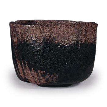 Kõetsu: tea bowl, known as "Amagumo", Black Raku