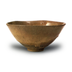 Seto tea bowl, yellow glaze