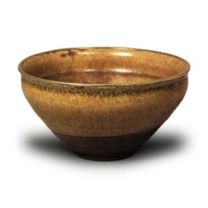 Seto tea bowl, yellow temmoku type