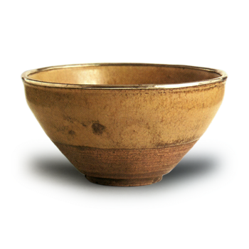 Seto tea bowl, yellow temmoku type