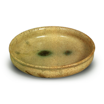 Yellow Seto shallow bowl