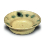 Yellow Seto bowl with Karakusa design