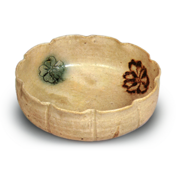 Yellow Seto lobed bowl