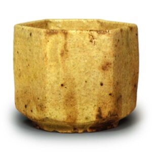 Yellow Seto hexagonal wine cup