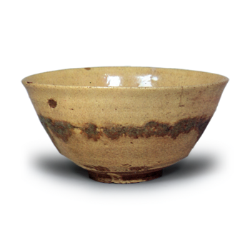 Seto tea bowl of Hakuan type, known as "Kuchiki"