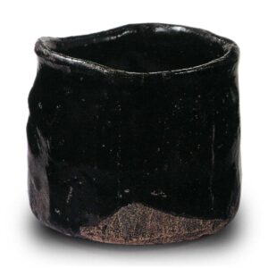 Seto-guro (Seto Black, pottery covered with black glaze) tea bowl, known as "Oharagi"