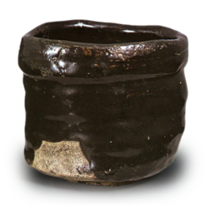 Oribe Black tea bowl, known as "Matsushima"