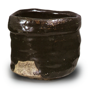 Oribe Black tea bowl, known as "Matsushima"