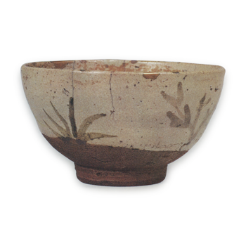 Tea bowl with grass design, E-garatsu type