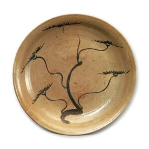 Large dish with pine-tree design, E-garatsu type