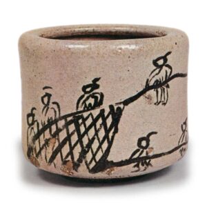 ncense burner with design of men pulling a fishing-net, E-garatsu type