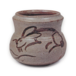 ncense burner with moon and hare design, E-garatsu type