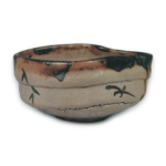 Shoe"-shaped bowl with willow and swallow design, E-garatsu type