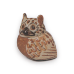 Oribe incense caddy in shape of horned owl