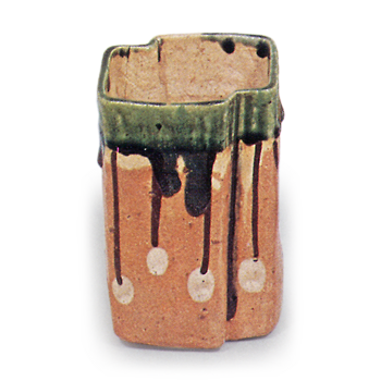 Oribe five cylindrical mukozuke bowls