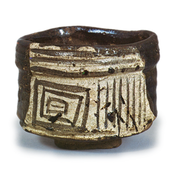 Black Oribe tea bowl