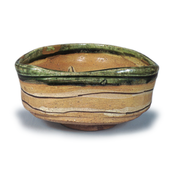 Oribe "shoe-shaped tea bowl