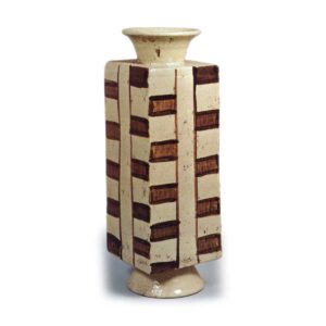 Oribe flower pot with design of sangi (divining blocks)