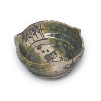 Oribe mukozuke bowls