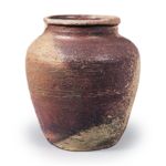 Bizen ware: jar with comb-mark incisions.