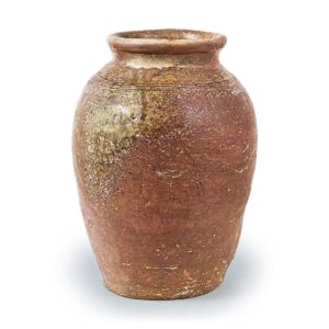 Bizen ware: jar with comb-mark incisions.