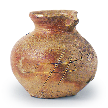 Bizen ware: small beaked jar.