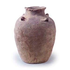 Bizen ware: jar with four handles.