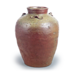 Bizen ware: jar with four handles.