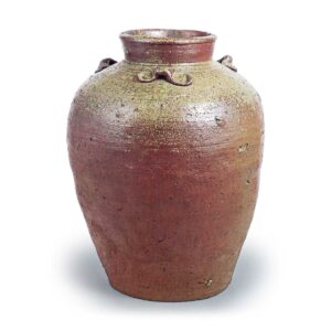 Bizen ware: jar with four handles.