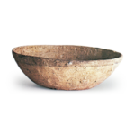 Bizen ware: bowl and dish.