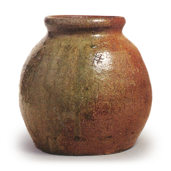 Tamba ware: small jar.